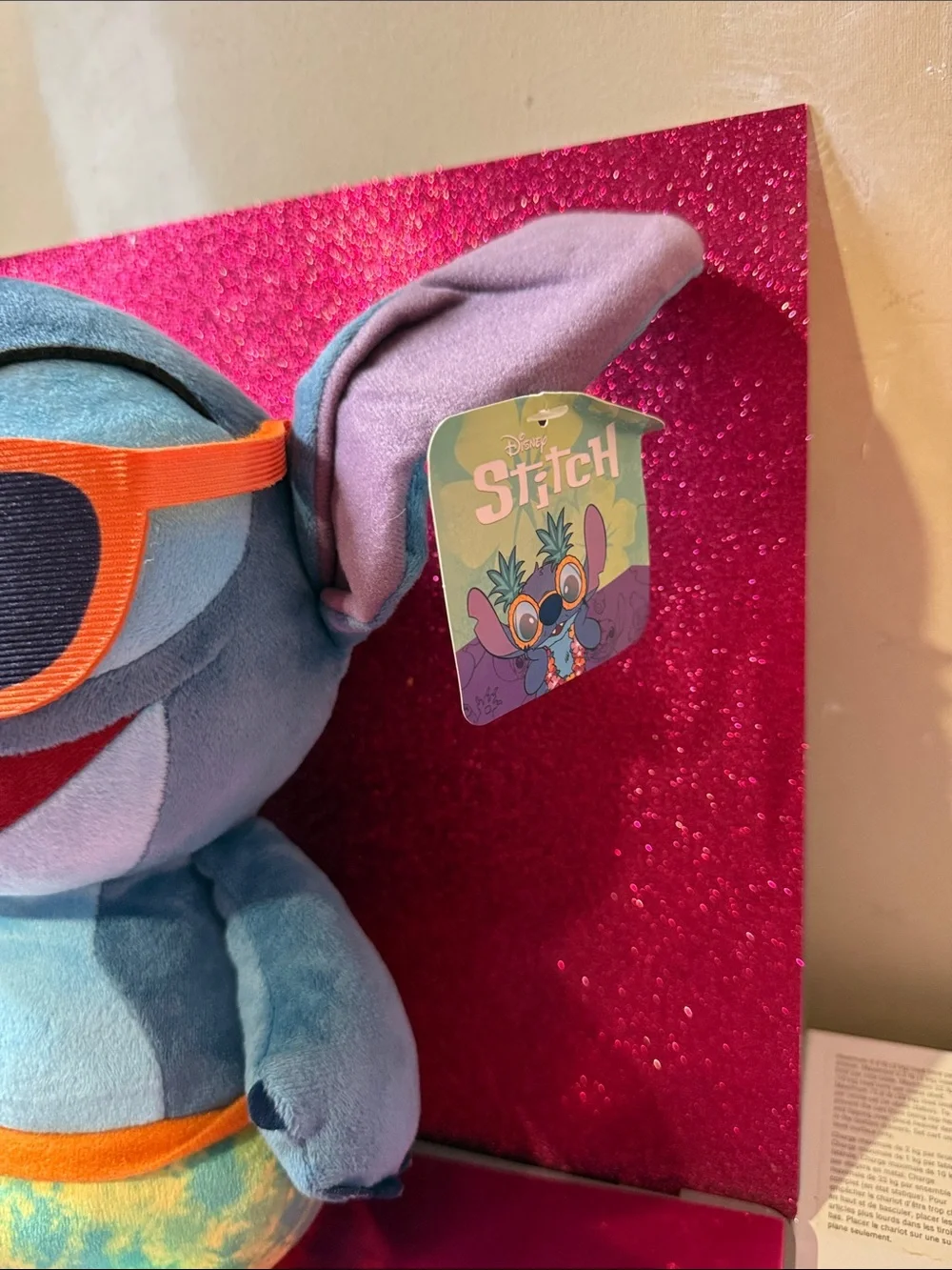 Disney Stitch Plush Toy with Orange Sunglasses - Blue